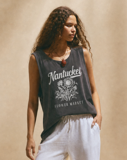 Nantucket Flower Market - Comfort Colors Premium Tank Top