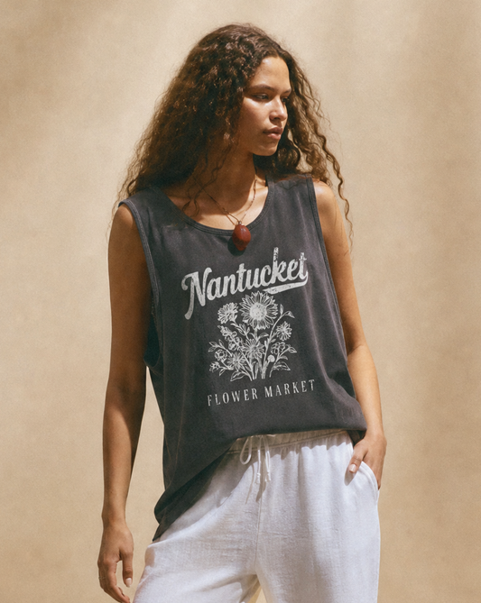 Nantucket Flower Market - Comfort Colors Premium Tank Top