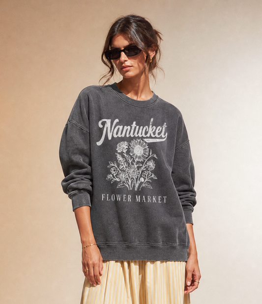 Nantucket Flower Market - Comfort Colors Premium Heavyweight Sweatshirt