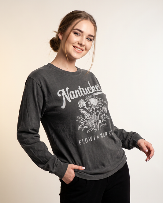 Nantucket Flower Market - Comfort Colors Premium Long Sleeve T Shirt