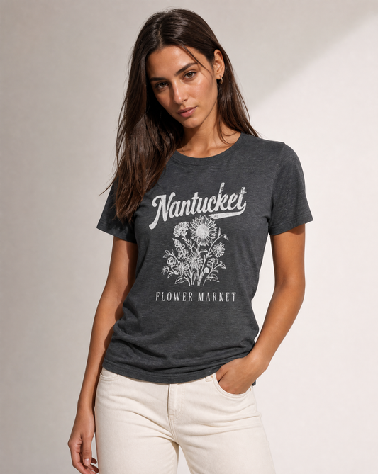 Nantucket Flower Market - Women's Softstyle Tee