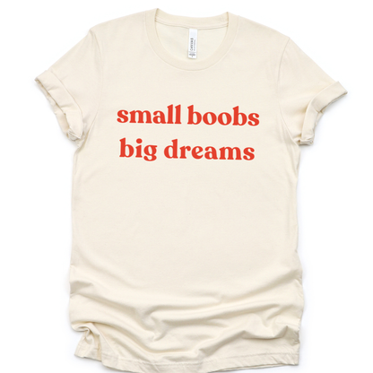 Small Boobs Big Dreams - Bella Canvas Super Soft T Shirt