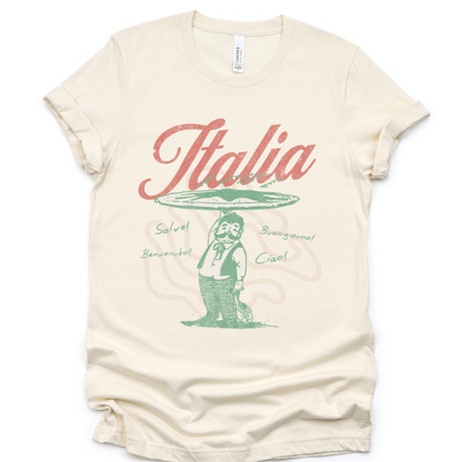 Greetings From Italia - Bella Canvas Super Soft Fitted T Shirt