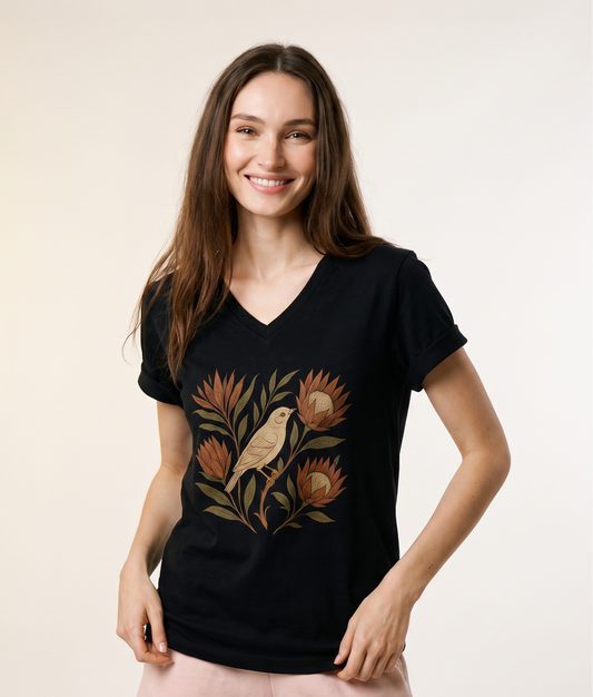 Nature's Chorus - Short Sleeve V-Neck Tee