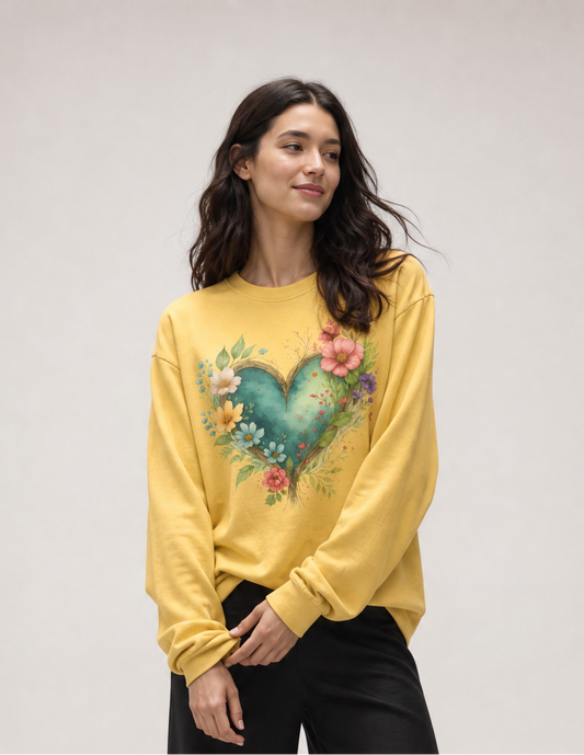 Nature's Embrace - Comfort Colors Premium Long Sleeve T Shirt