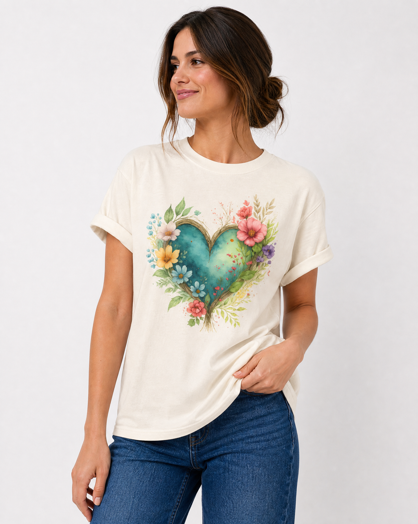Nature's Embrace -  Relaxed Fit Vintage Wash T Shirt