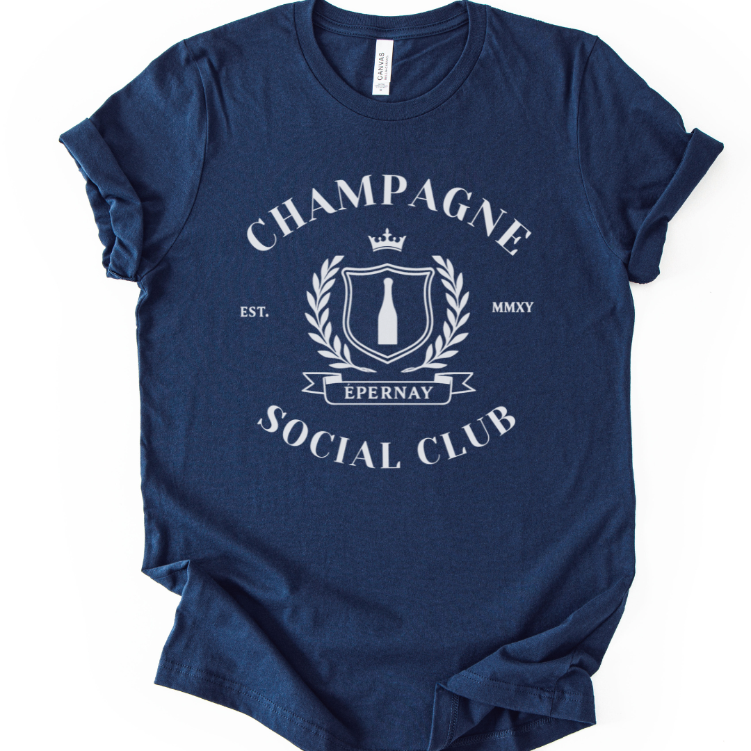 Champagne Social Club - Bella Canvas Super Soft Fitted T Shirt