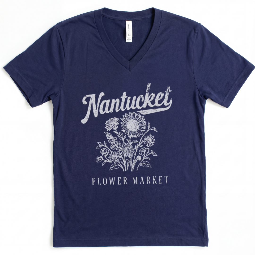 Nantucket Flower Market - Short Sleeve V Neck