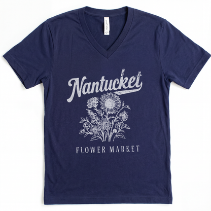 Nantucket Flower Market - Short Sleeve V Neck