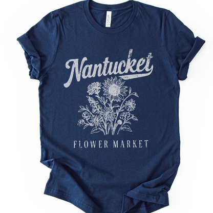Nantucket Flower Market -  Bella Canvas Super Soft Straight Cut T Shirt