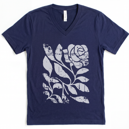 Twisted Rose - Short Sleeve V-Neck Tee