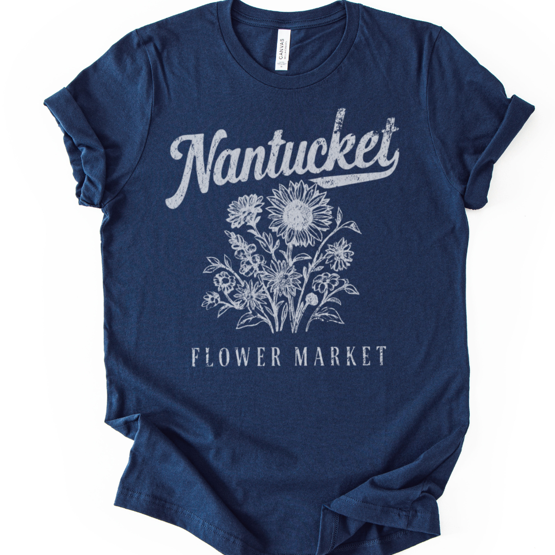 Nantucket Flower Market - Bella Canvas Super Soft T Shirt