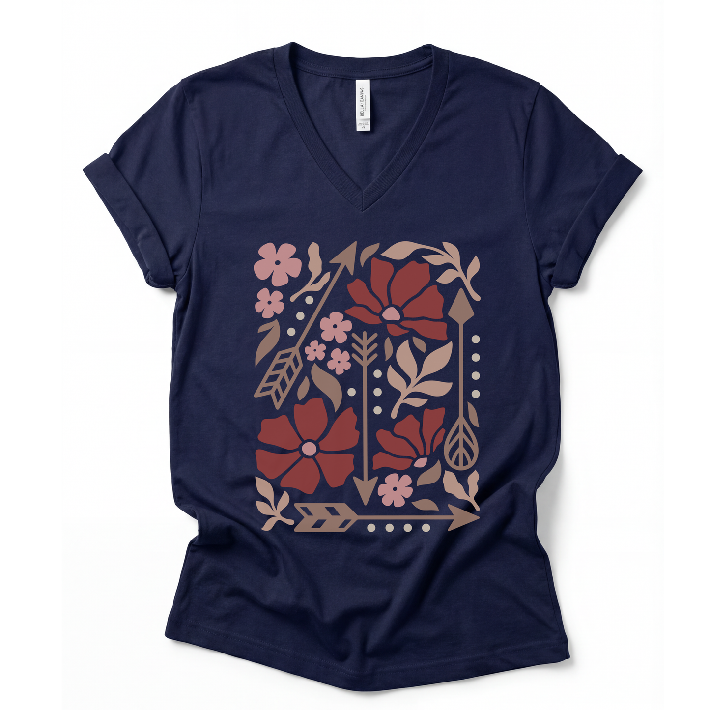 Arrows Of Bohemia - Short Sleeve V-Neck Tee