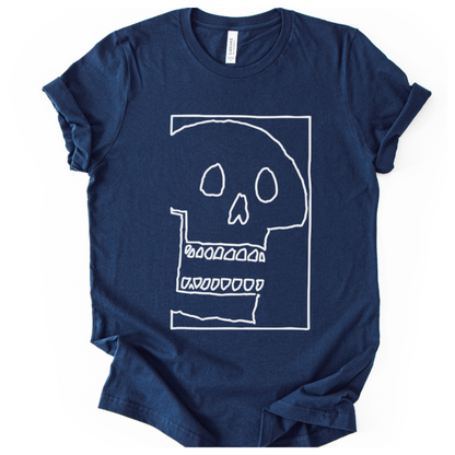 Skull Sketch - Bella Canvas Super Soft Straight Cut T shirt