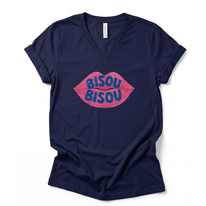 Bisou  - Short Sleeve V-Neck Tee