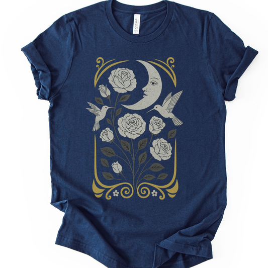 Moonlight Floral -  Bella Canvas Super Soft Straight Cut T Shirt