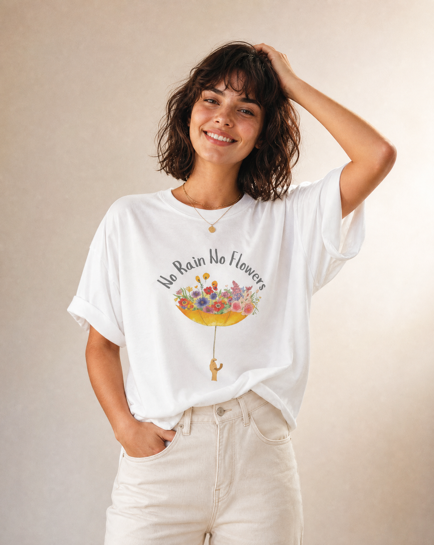 No Rain No Flowers -  Comfort Colors Relaxed Fit Premium T Shirt