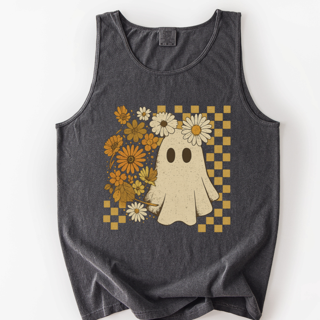 Floral Ghost - Comfort Colors Premium Tank Top