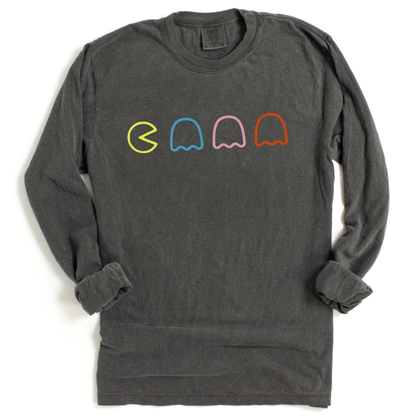 Pac Man - Comfort Colors Premium Long Sleeve T Shirt