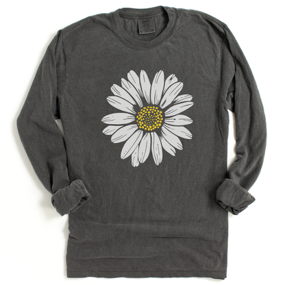 Daisy Flower - Comfort Colors Long Sleeve Premium T Shirt