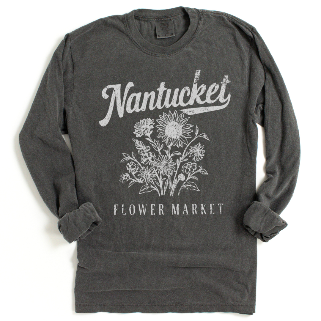 Nantucket Flower Market - Comfort Colors Premium Long Sleeve T Shirt