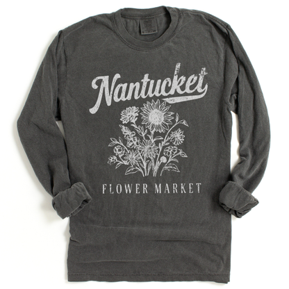 Nantucket Flower Market - Comfort Colors Premium Long Sleeve T Shirt