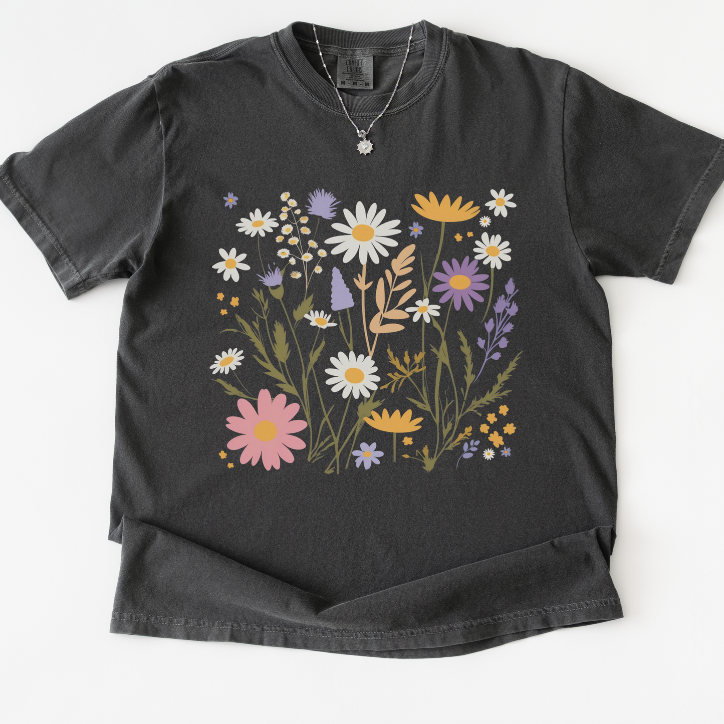 Flower Power Print - Comfort Colors Relaxed Fit Premium T Shirt