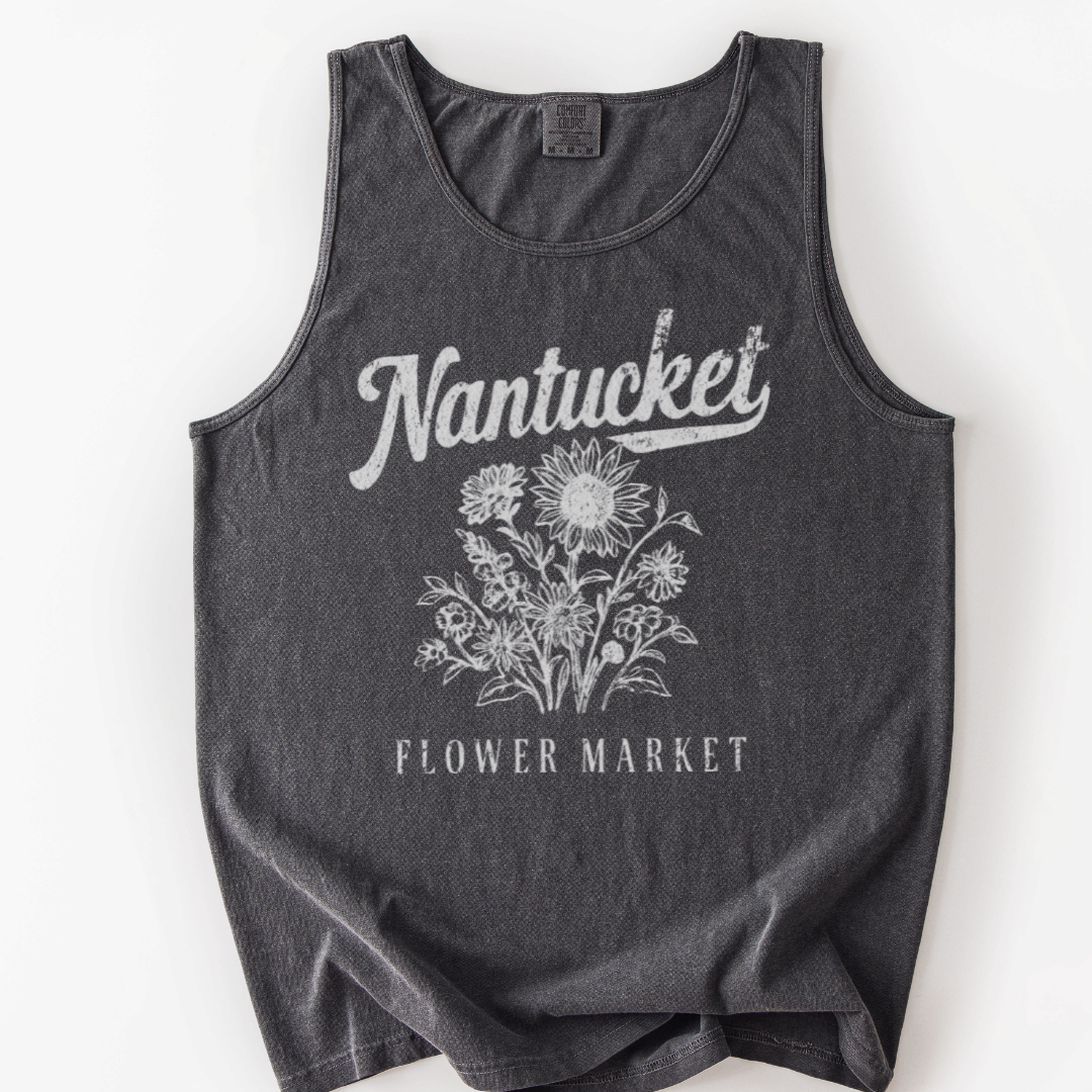 Nantucket Flower Market - Comfort Colors Premium Tank Top