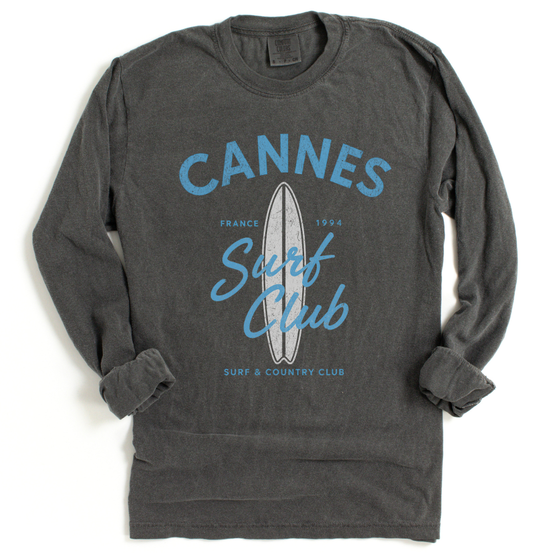 Cannes Surf Club - Comfort Colors Long Sleeve Premium T Shirt