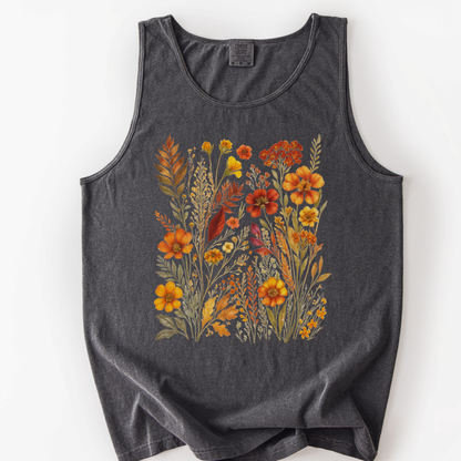 Autumn Floral - Comfort Colors Premium Tank Top