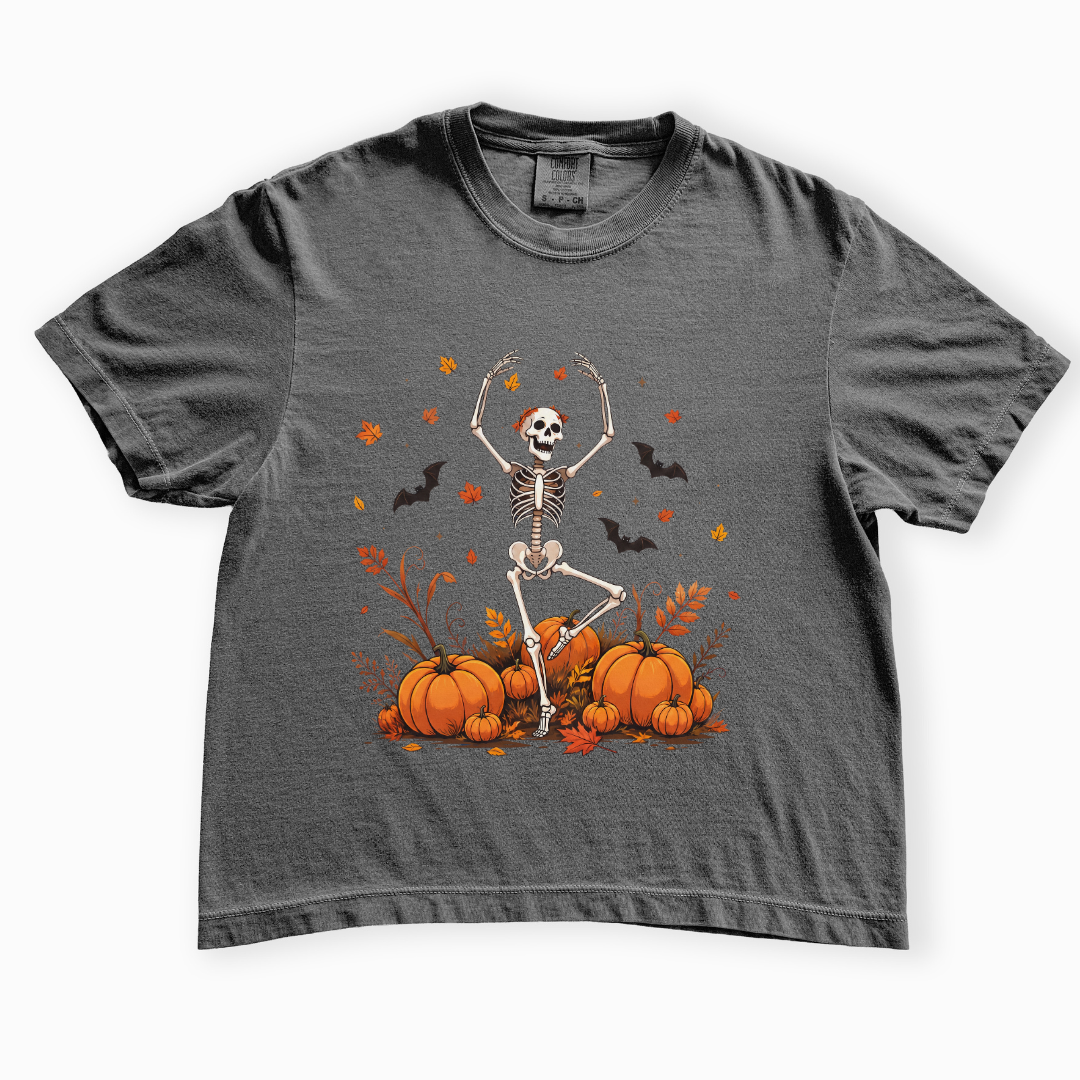 Dancing in the Pumpkin Patch - Comfort Colors Boxy Cropped Tee