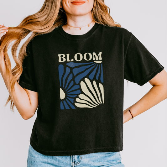 Bloom - Comfort Colors Boxy Cropped Tee