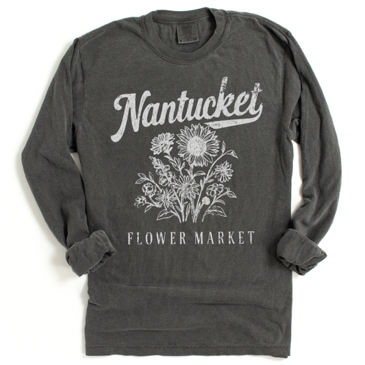 Nantucket Flower Market - Comfort Colors Premium Long Sleeve T Shirt