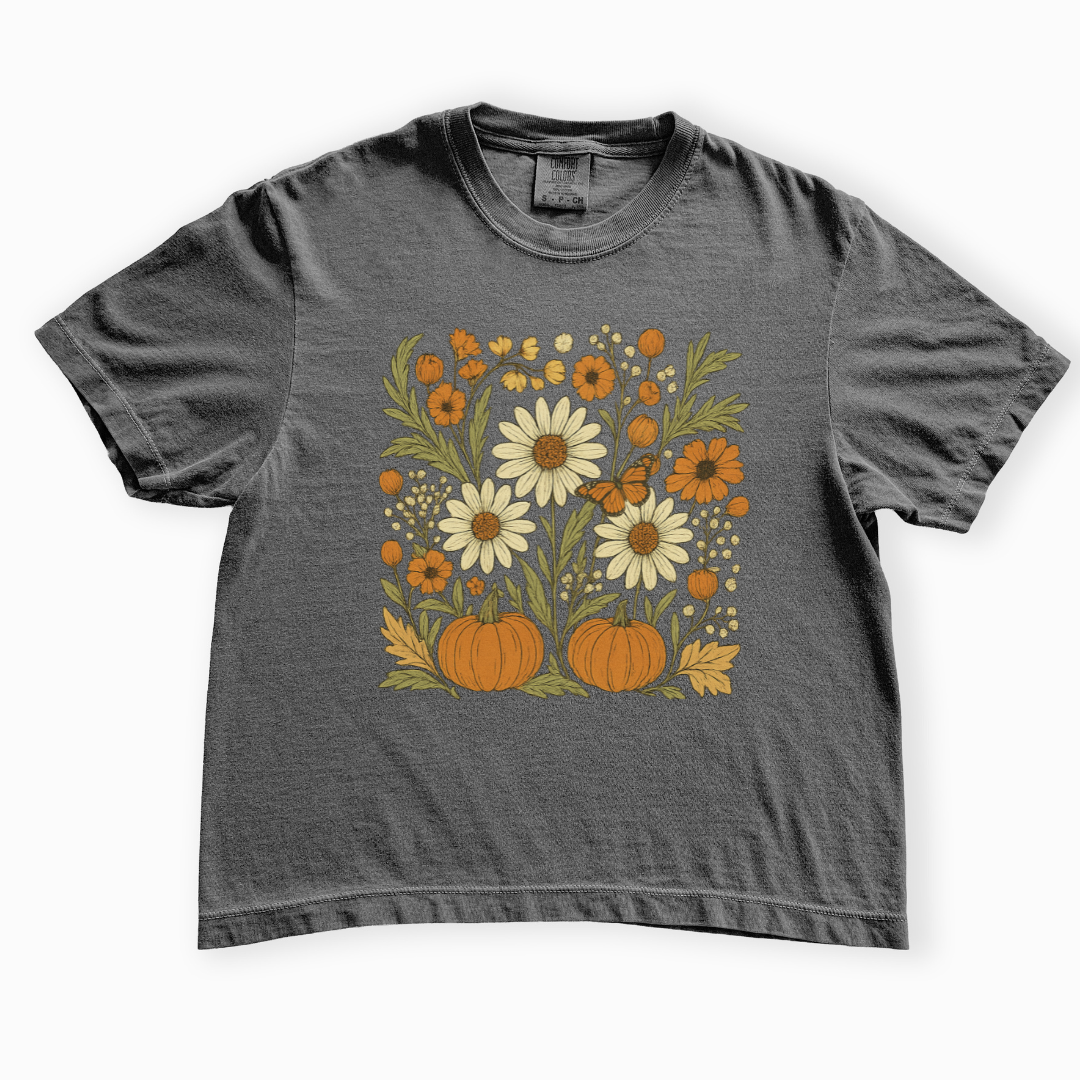 Autumn Harvest - Comfort Colors Boxy Cropped Tee