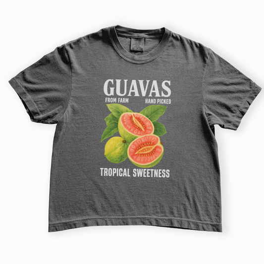 Guavas Tropical Sweetness Tee - Comfort Colors Boxy Cropped Tee