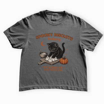 Spooky Biscuit Bakery - Comfort Colors Boxy Cropped Tee