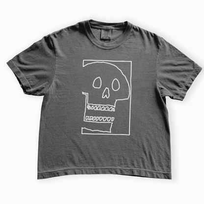 Skull Sketch - Comfort Colors Boxy Cropped Tee