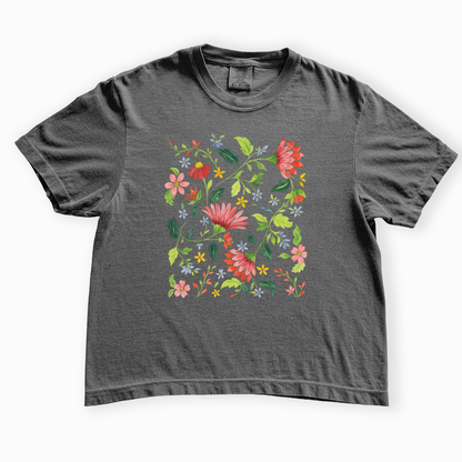 Botanical Bliss - Comfort Colors Boxy Cropped Tee