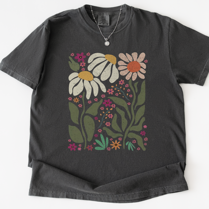 Cute Funky Flower Print -  Comfort Colors Relaxed Fit Premium T Shirt