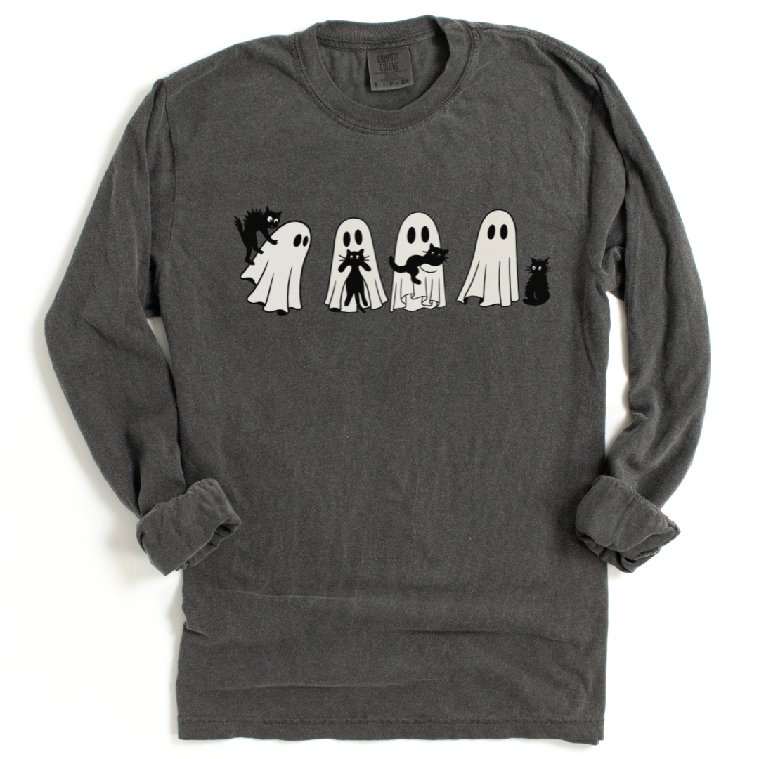 Scaredy Cats - Comfort Colors Premium Long Sleeve T Shirt