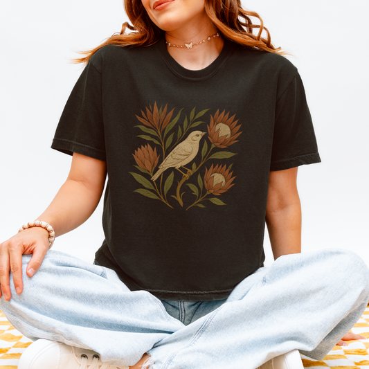 Nature's Chorus - Comfort Colors Boxy Cropped Tee