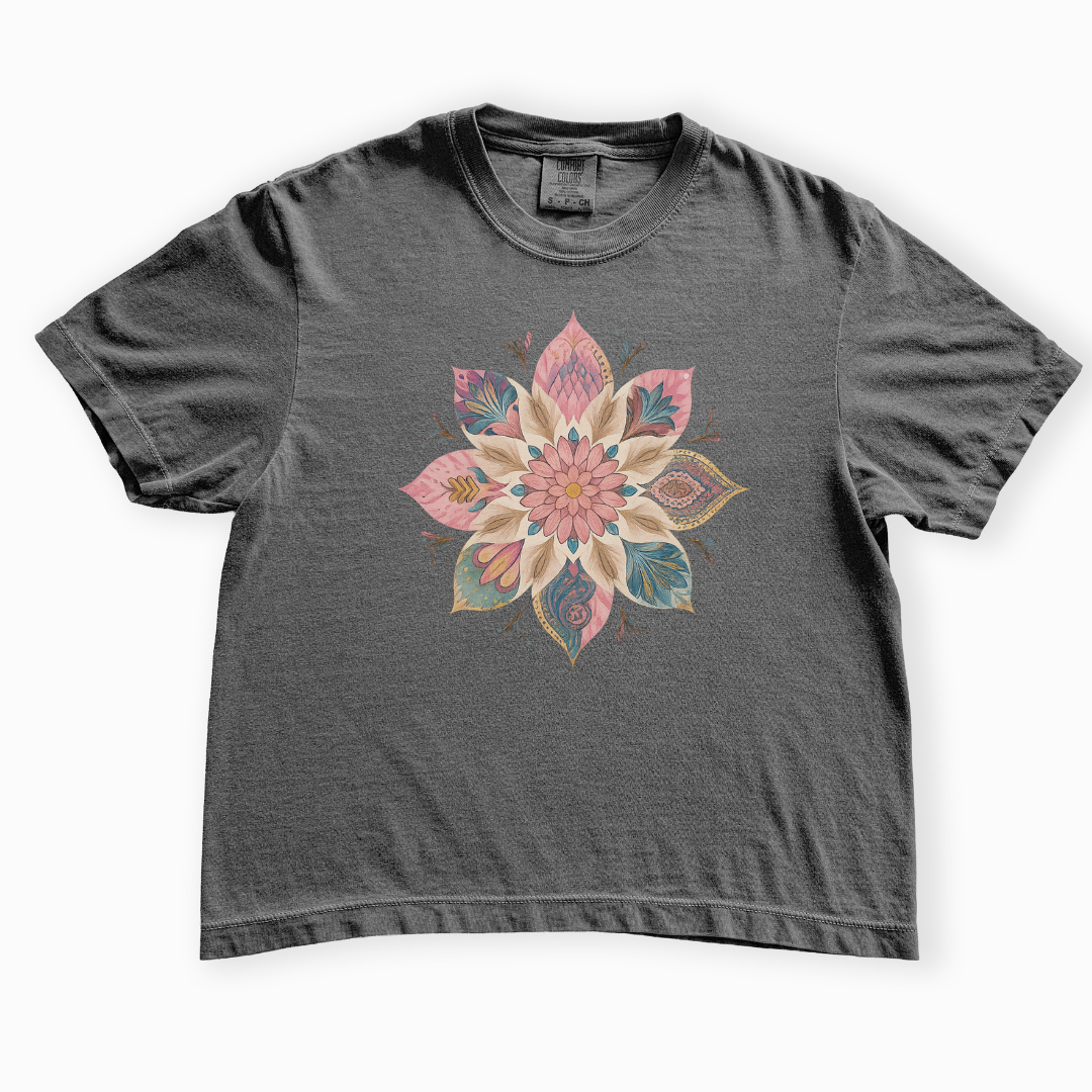Serenity - Comfort Colors Boxy Cropped Tee