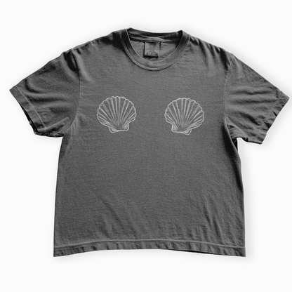 She Shells - Comfort Colors Boxy Cropped Tee