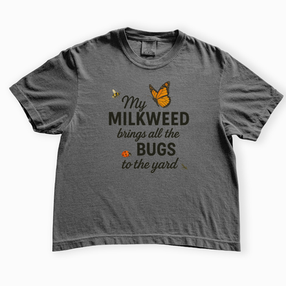 My Milkweed Brings All The Bugs To The Yard - Comfort Colors Boxy Cropped Tee