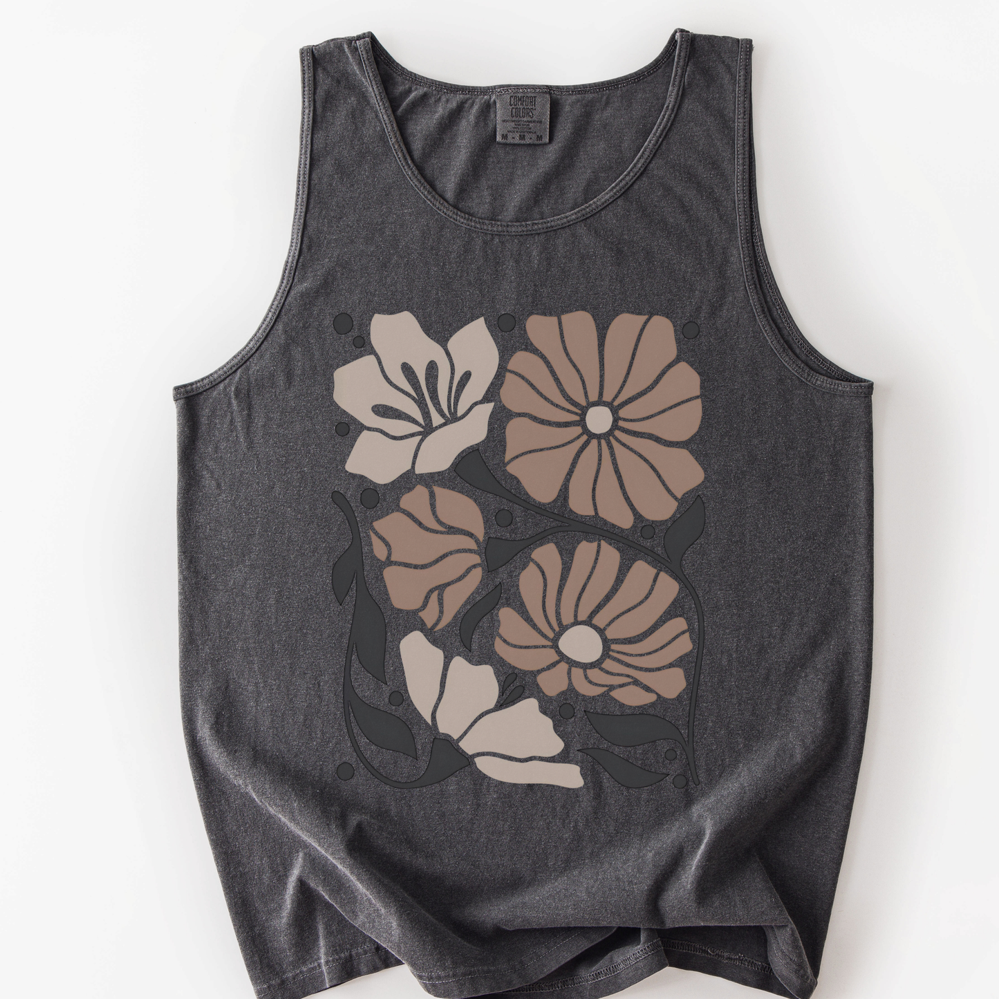 Abstract Floral - Comfort Colors Premium Tank Top
