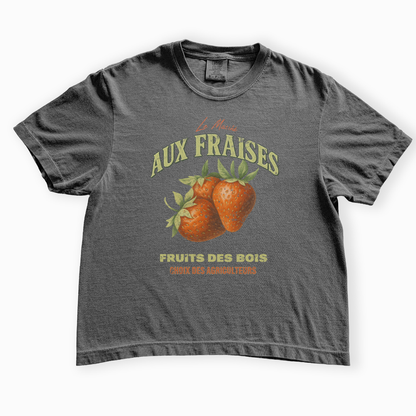 Aux Fraises - Comfort Colors Boxy Cropped Tee