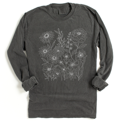 Petal Cartography - Comfort Colors Premium Long Sleeve T Shirt