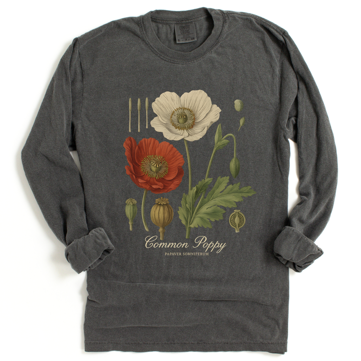 Common Poppy - Comfort Colors Premium Long Sleeve T Shirt