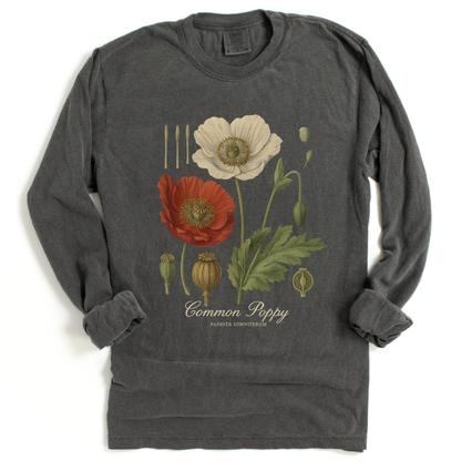 Common Poppy - Comfort Colors Premium Long Sleeve T Shirt