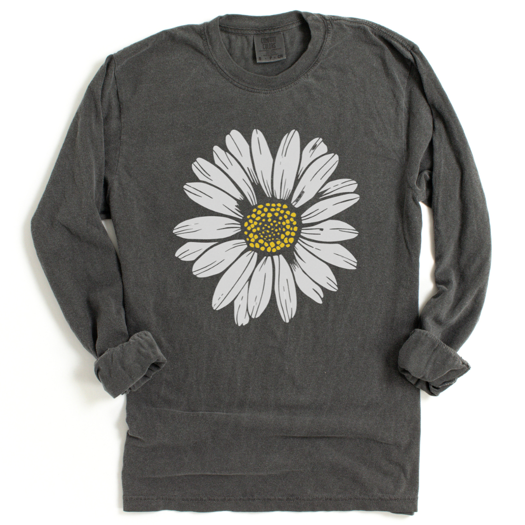 Daisy Flower - Comfort Colors Long Sleeve Premium T Shirt